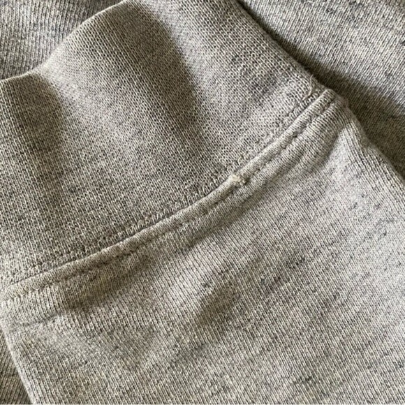 Adidas Premium Essentials Crew Pullover Sweater Light Gray Zip Up Pockets - Picture 12 of 15